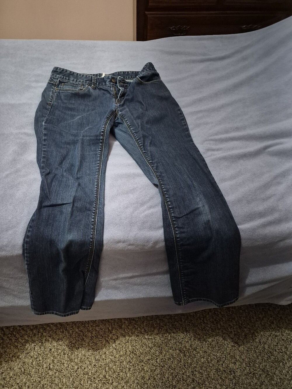 Classic Women's Dark Blue Straight-Leg Jeans